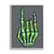 Stupell Industries Rock On Skeleton Hand Framed Giclee Wall Art